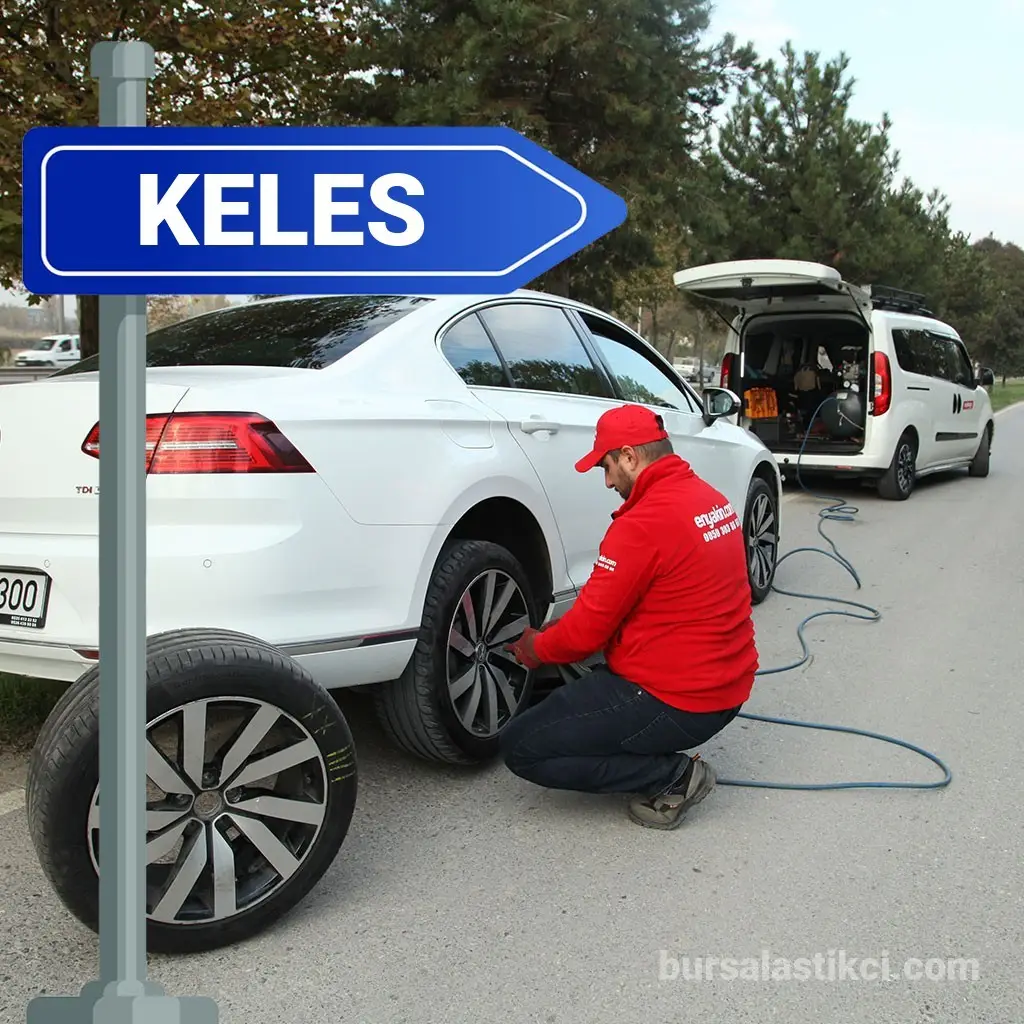 Keles’te Her Noktaya Ulaşan Mobil Lastik Servisi