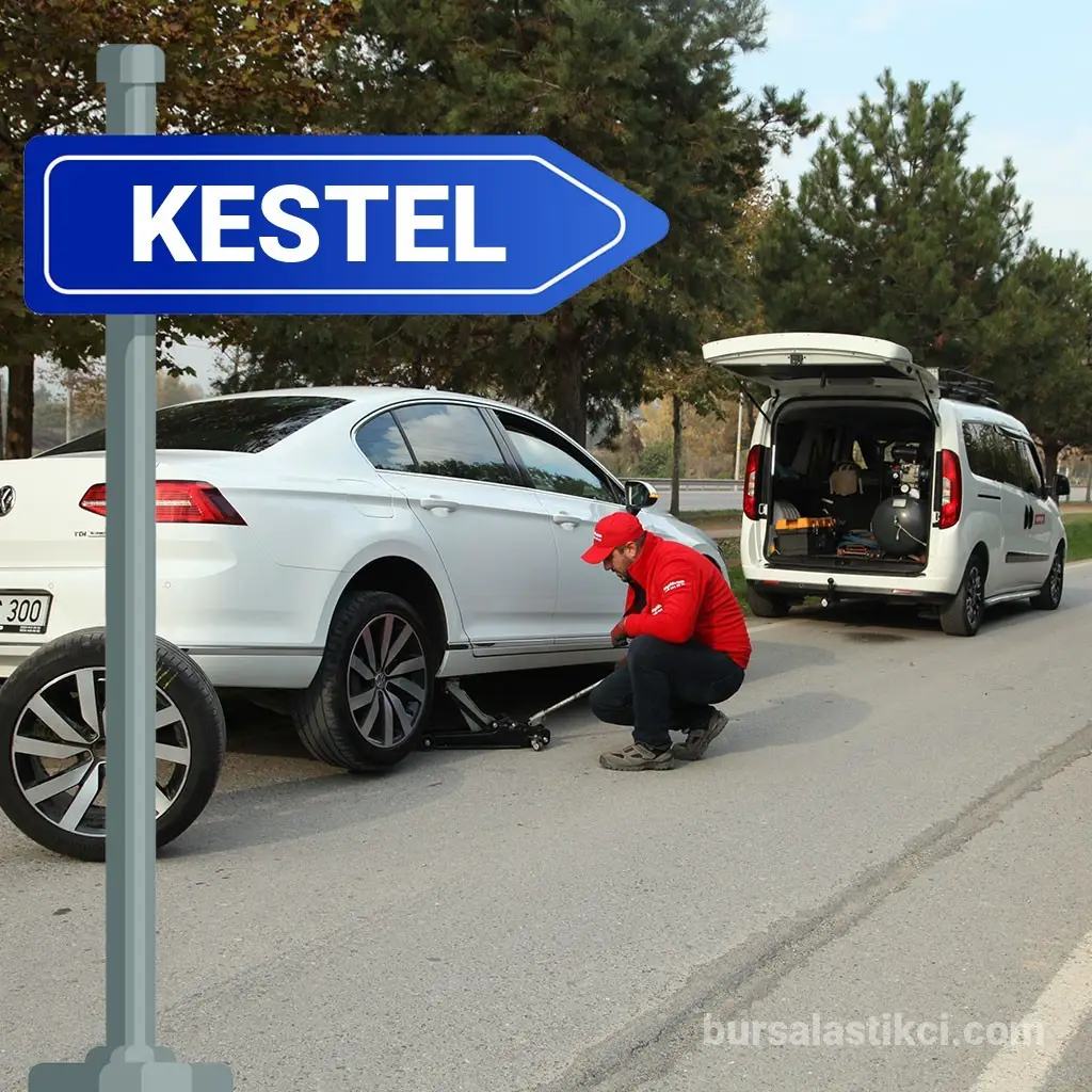 Kestel’de Her Noktaya Ulaşan Mobil Lastik Servisi
